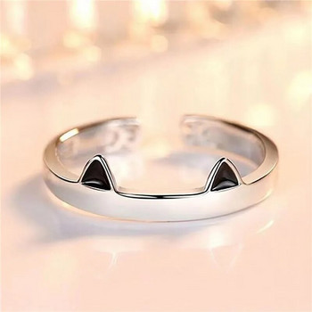 Розов сладък пръстен с котешки нокът Дамски отварящ се регулируем пръстен за бижута Дамско парти Сватбен пръстен за рожден ден на едро