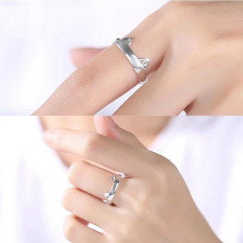 Розов сладък пръстен с котешки нокът Дамски отварящ се регулируем пръстен за бижута Дамско парти Сватбен пръстен за рожден ден на едро