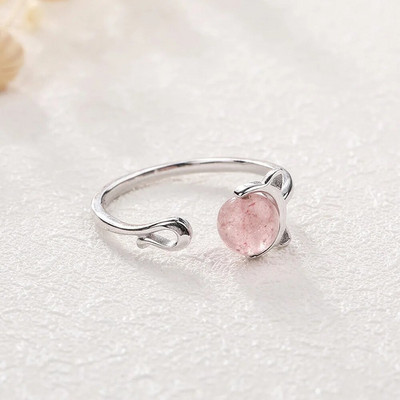 Ružičasti slatki prsten s mačjim kandžama, ženski prsten s prstenom za otvaranje, podesivi nakit, vjenčani prsten za rođendansku zabavu, veleprodaja