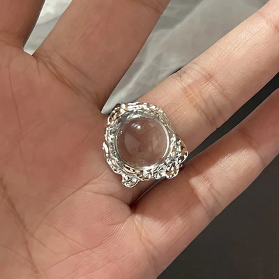 Y2K kristallist sõrmused Kpop südamega reguleeritav sõrmus ebaregulaarse geomeetriaga punk vintage sõrmuste komplekt naistele tüdrukutele uued moeehted