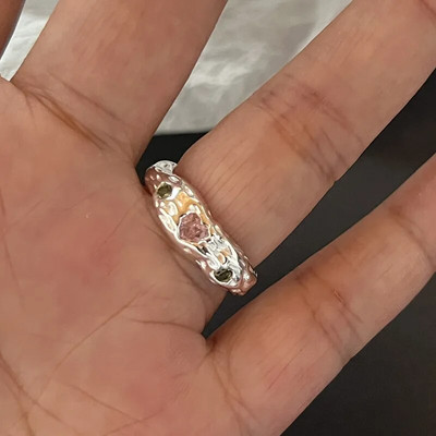 Y2K kristallist sõrmused Kpop südamega reguleeritav sõrmus ebaregulaarse geomeetriaga punk vintage sõrmuste komplekt naistele tüdrukutele uued moeehted