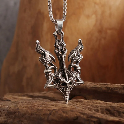 Jaapani musta samurai ripats gooti piraatsoomus Katana kaelakee isiksus meeste trendi punk ehted