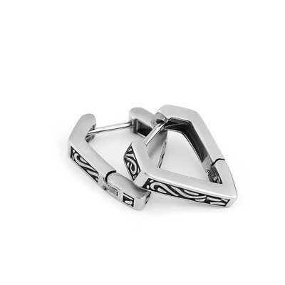 Modne vikinške keltske minimalističke naušnice s prstenom za muškarce Cool punk naušnice od nehrđajućeg čelika Hip hop Veleprodaja vintage nakita