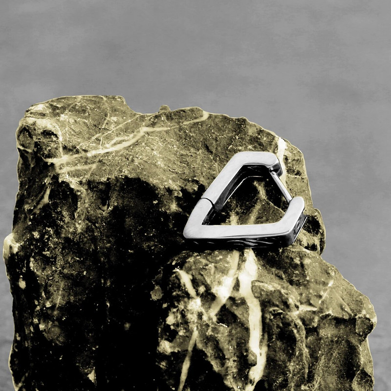 Modne vikinške keltske minimalističke naušnice s prstenom za muškarce Cool punk naušnice od nehrđajućeg čelika Hip hop Veleprodaja vintage nakita