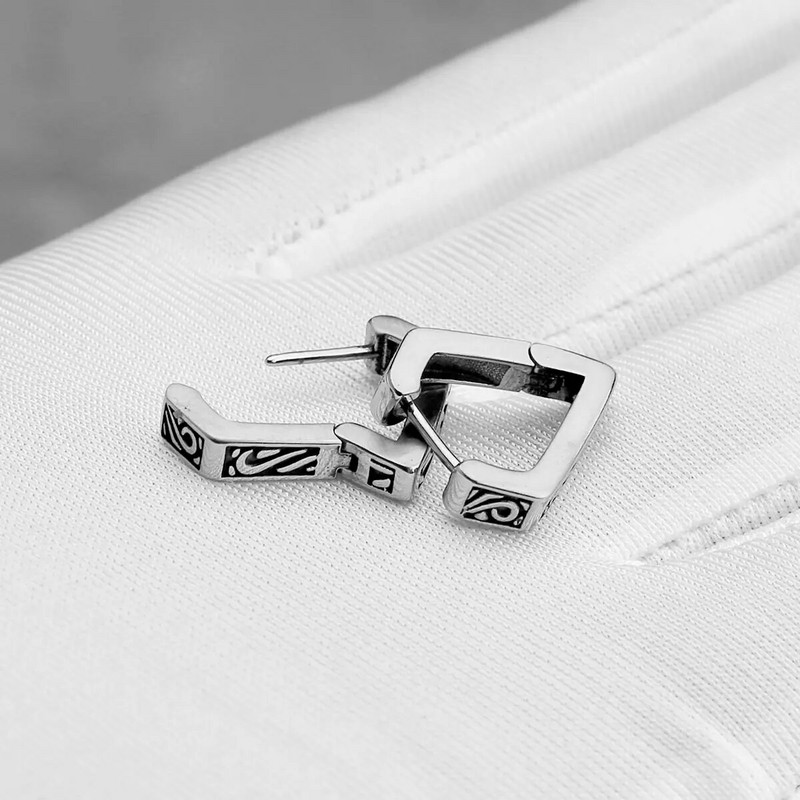 Modne vikinške keltske minimalističke naušnice s prstenom za muškarce Cool punk naušnice od nehrđajućeg čelika Hip hop Veleprodaja vintage nakita