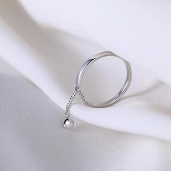 Верига с пискюли Пръстен Регулируема проста корейска мода Дамски парти безименен пръст Корейски сребърни цветни бижута