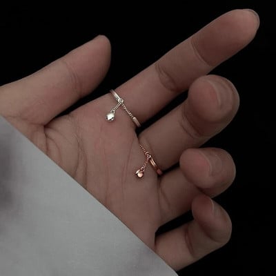 Moda inel simplu lanț pentru degete ciucuri inel cerc reglabil pentru femei fete petrecere bijuterii cadou bijuterii accesorii