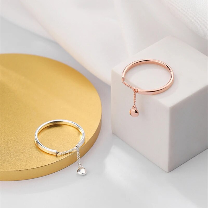 Modni jednostavni lančić s prstenjakom Prsten s resicama Podesivi krug za žene Djevojka Nakit za zabavu Poklon Nakit Dodaci