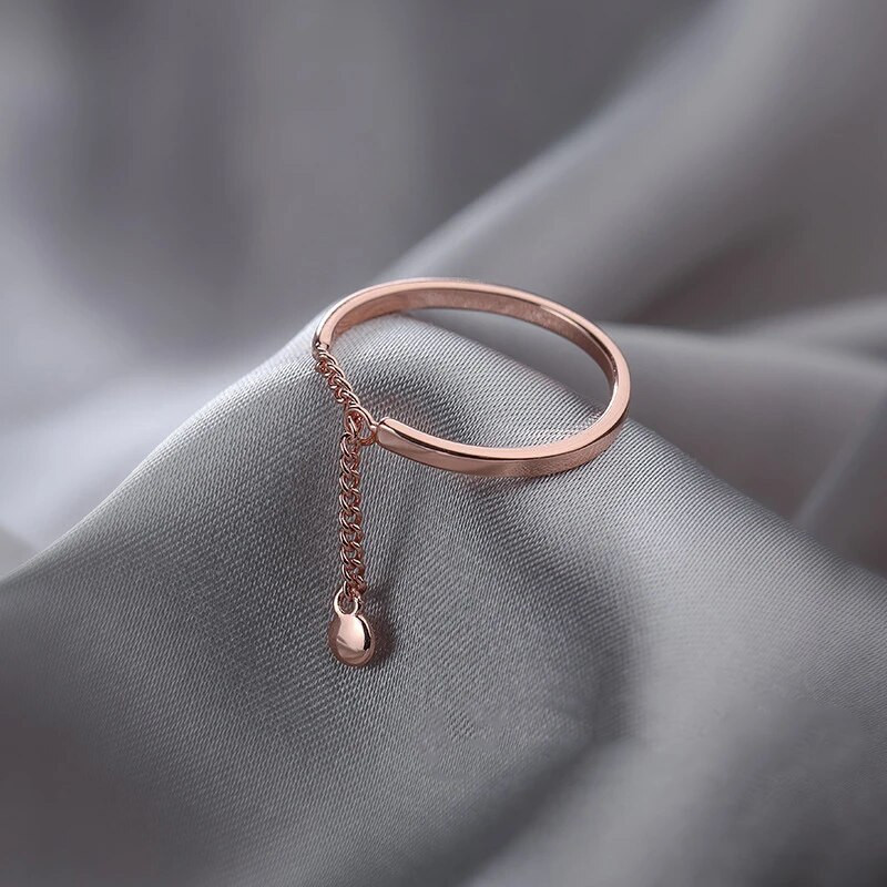 Modni jednostavni lančić s prstenjakom Prsten s resicama Podesivi krug za žene Djevojka Nakit za zabavu Poklon Nakit Dodaci
