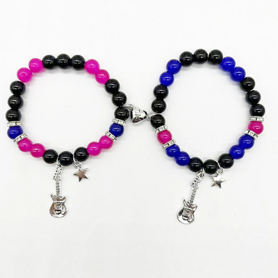 2 τμχ Βραχιόλι απόκριες αράχνη για γυναίκες άντρες Μαγνητική καρδιά Ζευγάρι Personality Bangles Lover Εορταστικά κοσμήματα Αξεσουάρ Δώρα