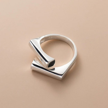 Сребърен уникален прост пръстен за жени бижута пръст отворен винтидж ръчно изработен пръстен алергия за парти подарък за рожден ден годежен пръстен