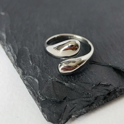 Ασημένιο Μοναδικό Απλό Δαχτυλίδι Γυναικείο Κοσμήματα Finger Open Vintage χειροποίητο δαχτυλίδι αλλεργία για πάρτι Δώρο γενεθλίων Δαχτυλίδι αρραβώνων