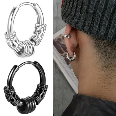Κλασικά ανδρικά σκουλαρίκια κρίκου από ανοξείδωτο ατσάλι για γυναίκες Σκουλαρίκια χιπ χοπ για άντρες Σκουλαρίκια για αγόρια Punk Gothic Ear Stud Δώρο για πάρτι