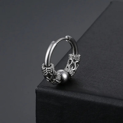 Jednostavne punk okrugle kuglice Naušnice od nehrđajućeg čelika Retro tibetanski geometrijski klin Nakit za uši Pokloni za zabave za žene muškarce