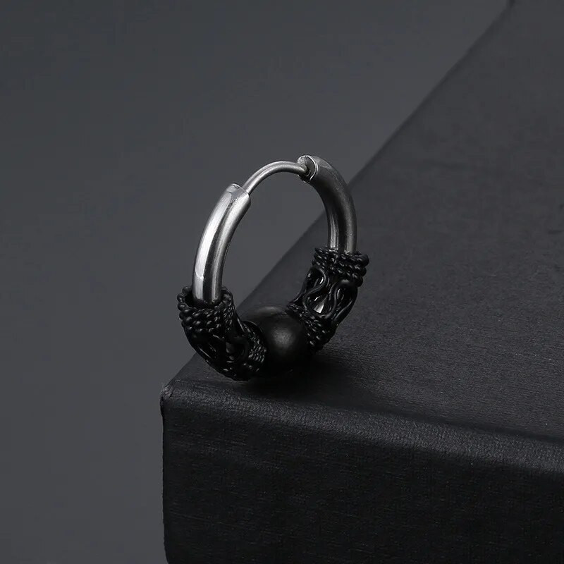 Jednostavne punk okrugle kuglice Naušnice od nehrđajućeg čelika Retro tibetanski geometrijski klin Nakit za uši Pokloni za zabave za žene muškarce