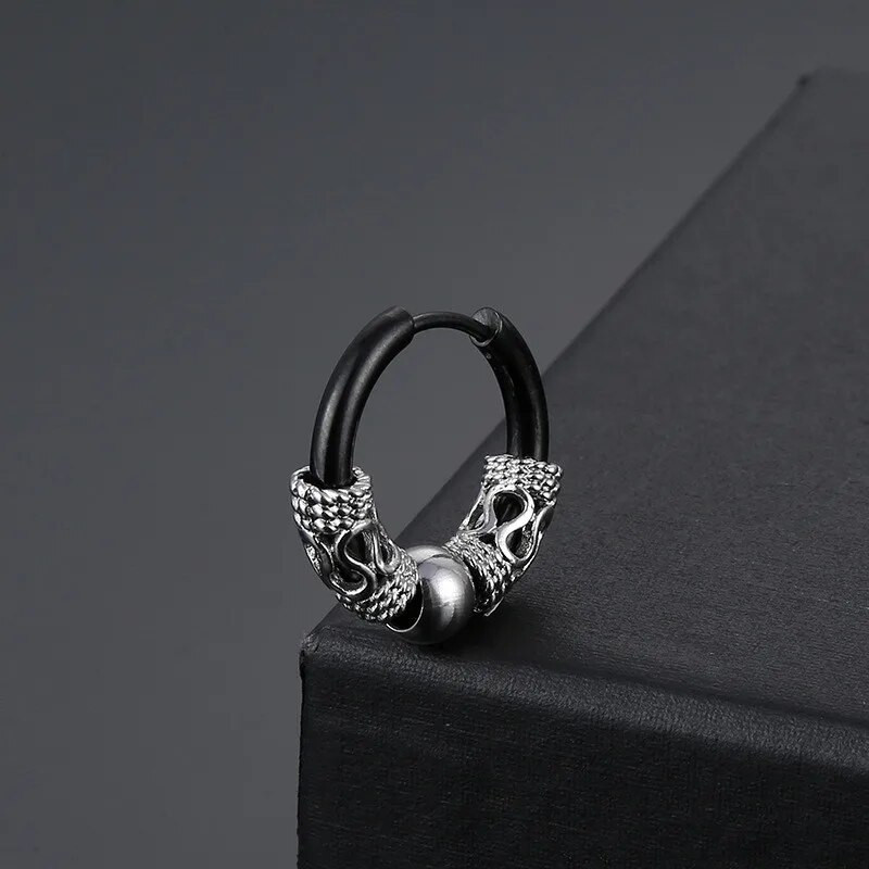 Jednostavne punk okrugle kuglice Naušnice od nehrđajućeg čelika Retro tibetanski geometrijski klin Nakit za uši Pokloni za zabave za žene muškarce