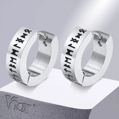 Vnox Meeste Norra Viking Runes Hoop kõrvarõngad, 13mm roostevabast terasest Huggie Ear Kingitused Ehted meespoistele