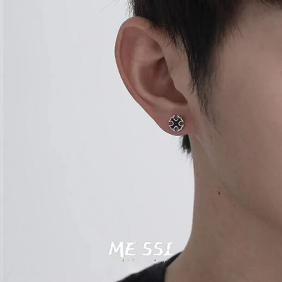 Meeste Ehted Punk Mehed Naiste Väikesed rõngaskõrvarõngad Hüpoallergeenne Hõbedavärvi Ümarkõrvarõngad Ehted Pendientes Mujer