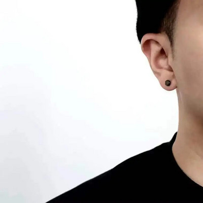 Meeste Ehted Punk Mehed Naiste Väikesed rõngaskõrvarõngad Hüpoallergeenne Hõbedavärvi Ümarkõrvarõngad Ehted Pendientes Mujer