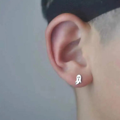 Meeste Ehted Punk Mehed Naiste Väikesed rõngaskõrvarõngad Hüpoallergeenne Hõbedavärvi Ümarkõrvarõngad Ehted Pendientes Mujer