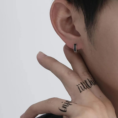 Meeste Ehted Punk Mehed Naiste Väikesed rõngaskõrvarõngad Hüpoallergeenne Hõbedavärvi Ümarkõrvarõngad Ehted Pendientes Mujer