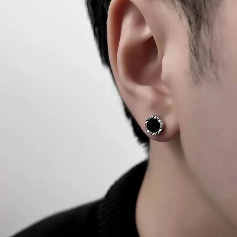 Meeste Ehted Punk Mehed Naiste Väikesed rõngaskõrvarõngad Hüpoallergeenne Hõbedavärvi Ümarkõrvarõngad Ehted Pendientes Mujer