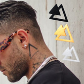 Ανδρικά σκουλαρίκια με καρφιά, Ανοξείδωτο ατσάλι με διπλό τριγωνικό βέλος με γεωμετρικά μινιμαλιστικά σκουλαρίκια, απλά και κομψά κοσμήματα