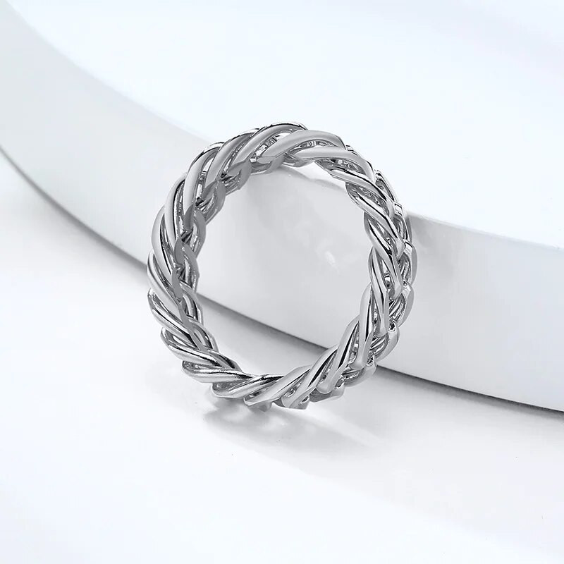 Meeste Miami Kuuba ketisõrmus, 6 mm roostevabast terasest ääreribarõngad