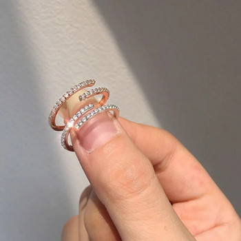 Νέα μινιμαλιστικά δαχτυλίδια 2024 για γυναικεία γαμήλια λαμπρό κυβικά ζιργκόν υψηλής ποιότητας πολυχρηστικά κοσμήματα με γυναικείο δαχτυλίδι