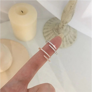 Нови минималистични тънки пръстени за жени от 2024 г. Сватбени брилянтни кубични циркони, висококачествени универсални женски бижута с пръстени