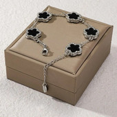 Zieda formas rokassprādze daudzkrāsaina ar spīdīgu kubiskā cirkona regulējamu ķēdi, salda stila personības vienkārša dizaina rotaslietas