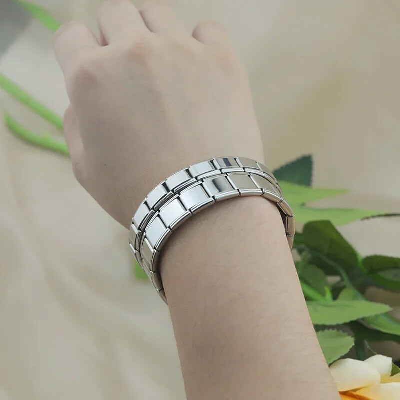 Hapiship 2024 uued meeste/naiste ehted, laius 7/9/13 mm Itaalia elastne võlukäevõru, moodne roostevabast terasest käevõru ST-Top