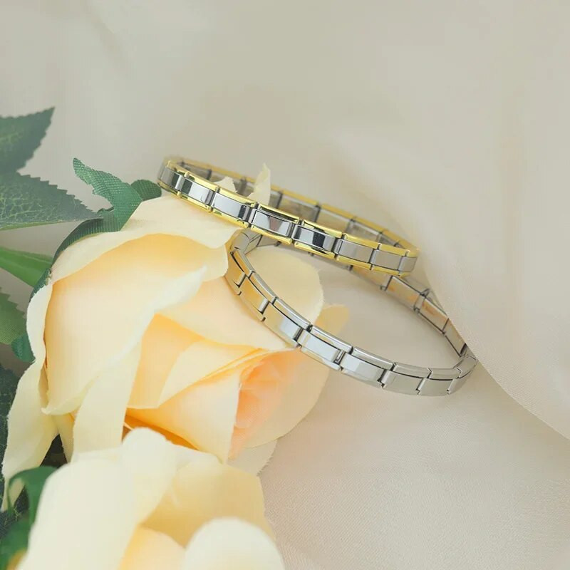 Hapiship 2024 uued meeste/naiste ehted, laius 7/9/13 mm Itaalia elastne võlukäevõru, moodne roostevabast terasest käevõru ST-Top