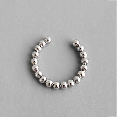 XIYANIKE mood hõbedase värvi sõrmesõrmus naistele loomingulised geomeetrilised ümmargused helmed peoaksessuaarid ehted, reguleeritav