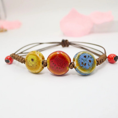 Armastuskivist naiste keraamiline käevõru Naiste käsitsi kootud paarile väikesed hulgiehted #5347