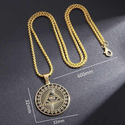 Klassikaline ripats Eye of Horus roostevabast terasest Eye of God kaelakee meestele isikupära punk trendi ehtekink