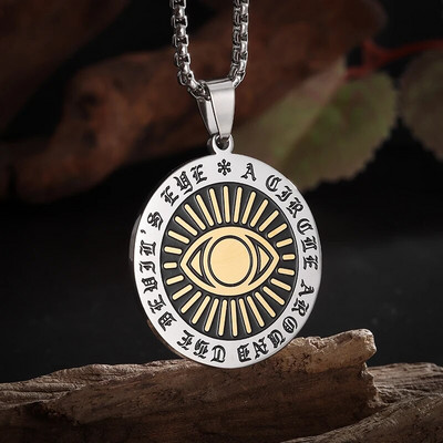 Klassikaline ripats Eye of Horus roostevabast terasest Eye of God kaelakee meestele isikupära punk trendi ehtekink