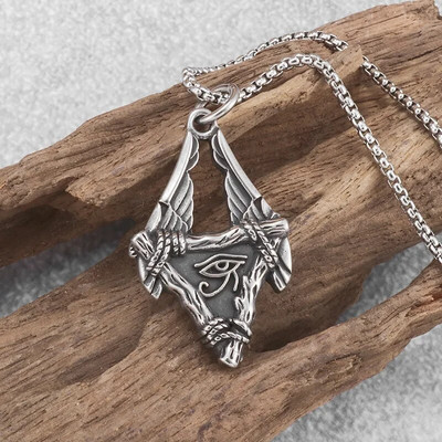 Klassikaline ripats Eye of Horus roostevabast terasest Eye of God kaelakee meestele isikupära punk trendi ehtekink