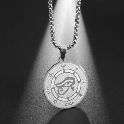 Klassikaline ripats Eye of Horus roostevabast terasest Eye of God kaelakee meestele isikupära punk trendi ehtekink