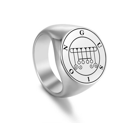 Dreamtimes Sigil Demon Seal gredzeni vīriešiem Lesser Key of Solomon GUSION Amulet King Asmoday Talisman nerūsējošā tērauda rotaslietas dāvana