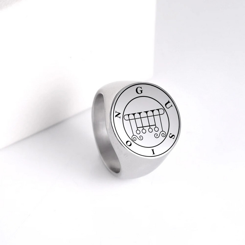 Dreamtimes Sigil Demon Seal gredzeni vīriešiem Lesser Key of Solomon GUSION Amulet King Asmoday Talisman nerūsējošā tērauda rotaslietas dāvana