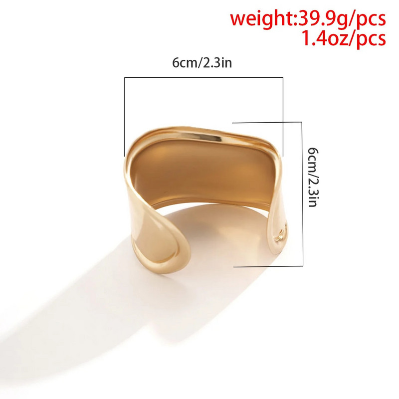 DIEZI Punk Fashion Vintage Hip Hop mandzsetta széles karperecek Egyszerű arany ezüst színű karperec nőknek Pulseras karkötők karkötők férfi