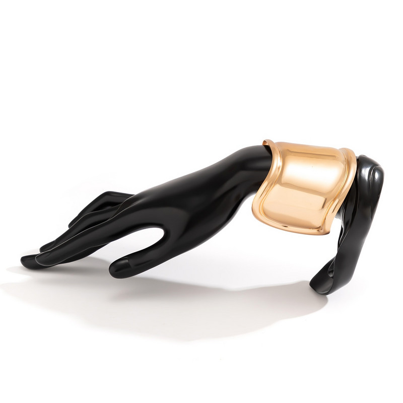 DIEZI Punk Fashion Vintage Hip Hop mandzsetta széles karperecek Egyszerű arany ezüst színű karperec nőknek Pulseras karkötők karkötők férfi