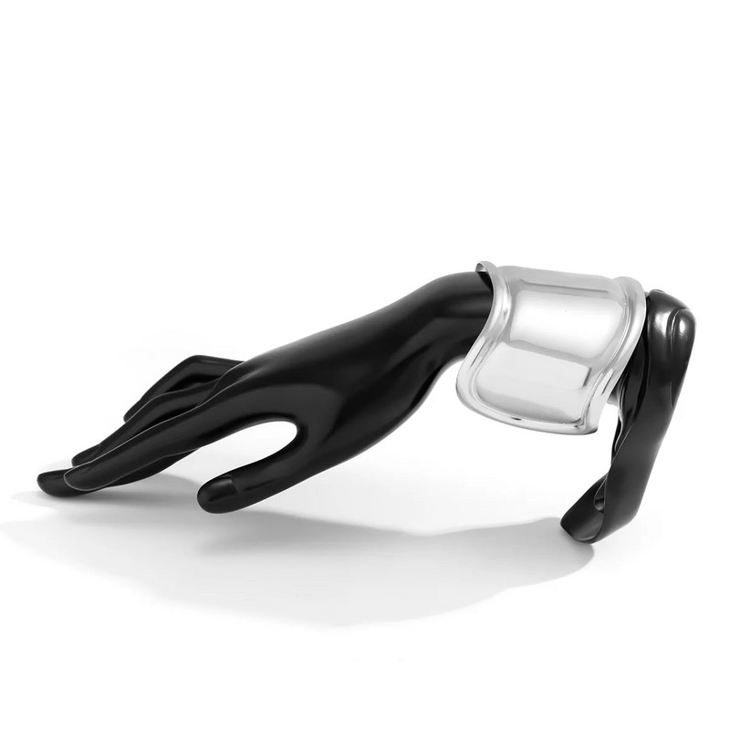 DIEZI Punk Fashion Vintage Hip Hop mandzsetta széles karperecek Egyszerű arany ezüst színű karperec nőknek Pulseras karkötők karkötők férfi