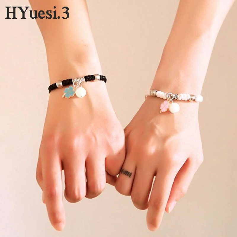 2kom svjetleće mačje zvijezde, mjesečev križ, set narukvica s privjescima za par, podesiva narukvica od pletenog užeta, narukvica prijateljstva za žene, muškarce, ljetni dar