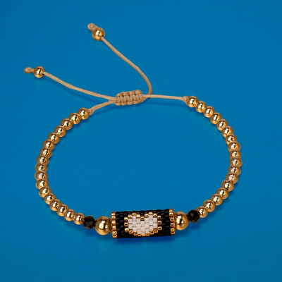 Μπρασελέ Heart Miyuki Χειροποίητο υφαντό ρυθμιζόμενο σκληρές επίχρυσες χάντρες για γυναίκες Μόδα κοσμήματα Summer Love Beach Boho Δώρο