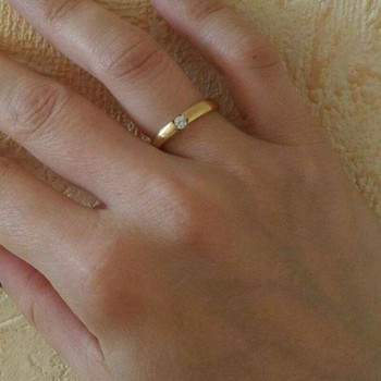 Луксозен 2 мм пръстен от неръждаема стомана за жени, мъже, инкрустация с цирконий, сватбен годежен пръстен, подарък за Свети Валентин, женски пръстен, който може да се подрежда