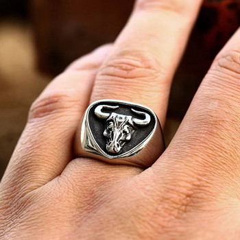 BEIER 2023 Специален дизайн от неръждаема стомана, пръстен с глава на крава, животински пръстен във формата на сърце за мъже, модни бижута, подарък за гадже