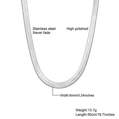 Snake kaelakee meeste, kullavärvi lamedad maod kett kaelakeed kihiline Lihtne heeringas Link Choker meeste naiste ehted 38cm - 60cm