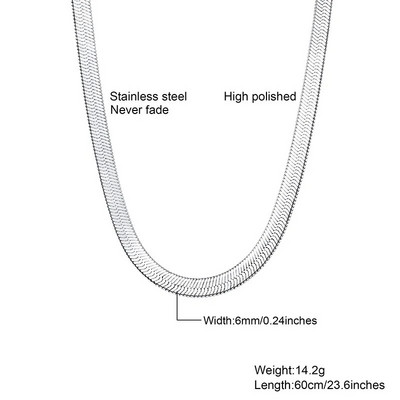 Snake kaelakee meeste, kullavärvi lamedad maod kett kaelakeed kihiline Lihtne heeringas Link Choker meeste naiste ehted 38cm - 60cm